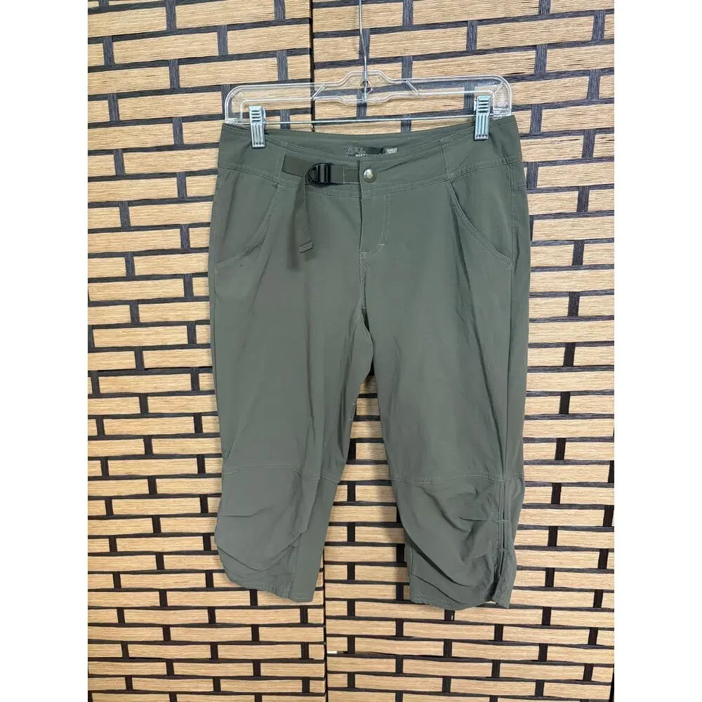 Prana Olive‎ Green Crops Size 2